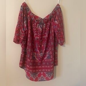 NWT Verse Pink Feminine Cottagecore Floral Off the Shoulder Gorgeous Top Size M